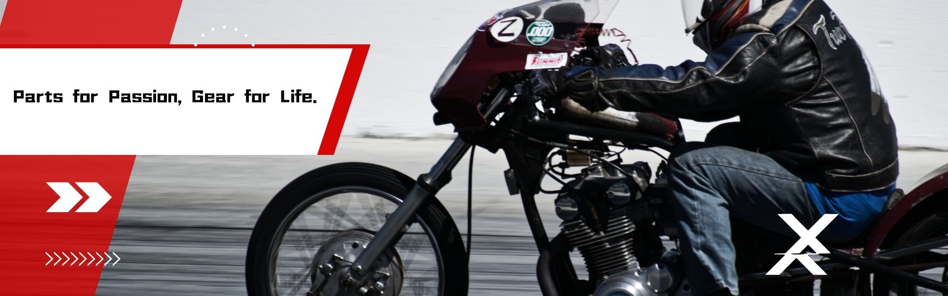 Quality motorcycle accessory shop: parts, helmets & riding gear for your motor.