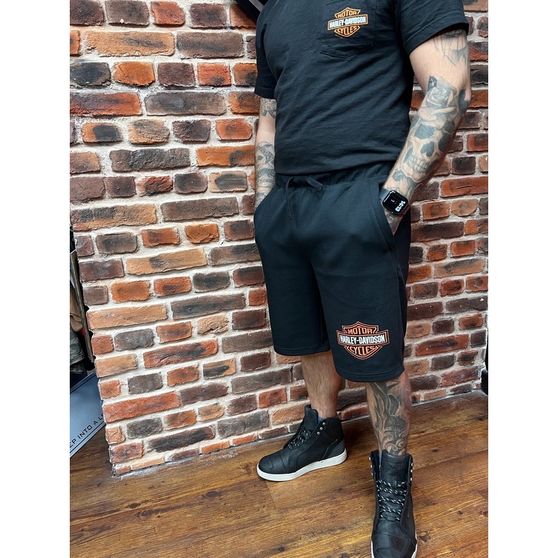 Genuine Harley Davidson Men’s Bar & Shield Fleece Shorts – Harley Black 99197-24VM