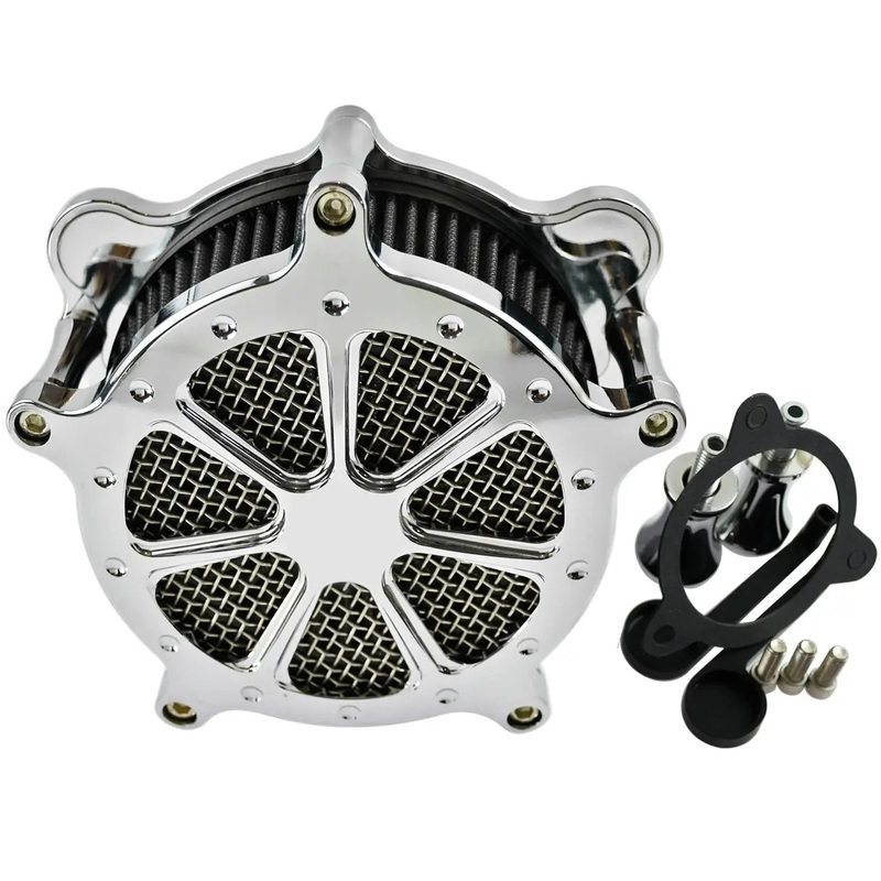 Chrome Air Cleaner Filter Grey Intake For Harley Road King Electra Glide Dyna | Mactions