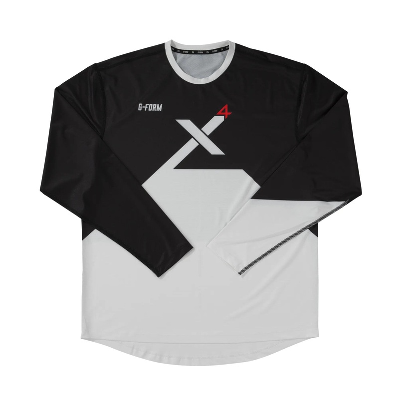 G-Form Pro-X4 Youth Long Sleeves Bike Cycle Jersey Black / White