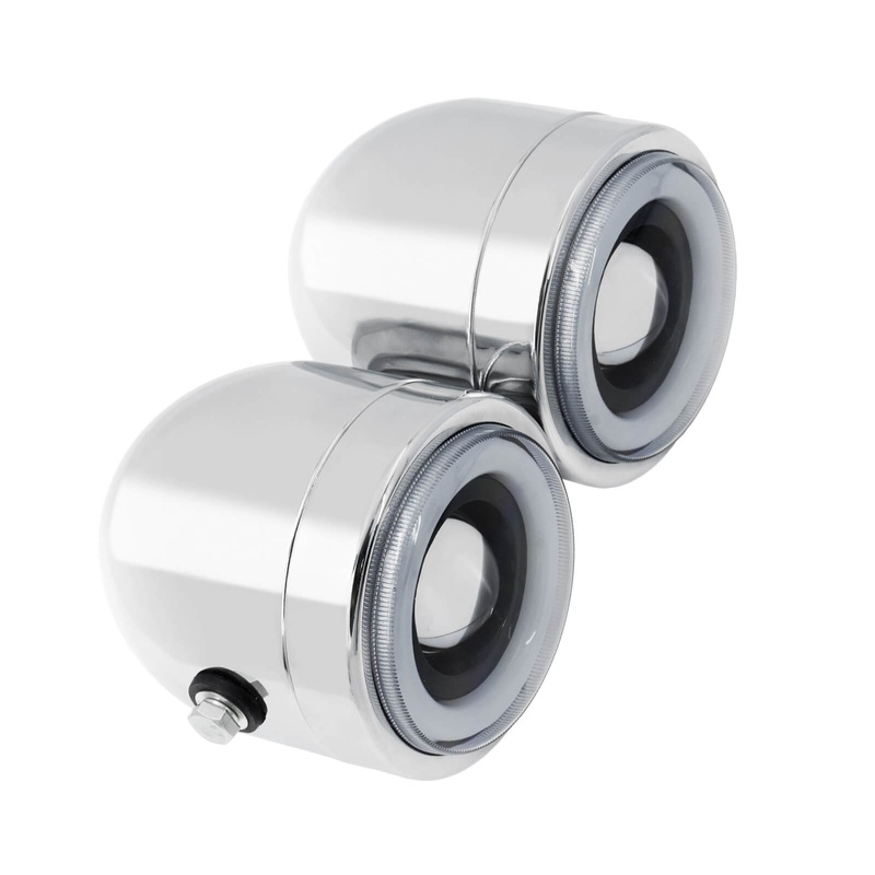 3.5″ Dual LED Headlamps with Halo Angel Eye | Mactions