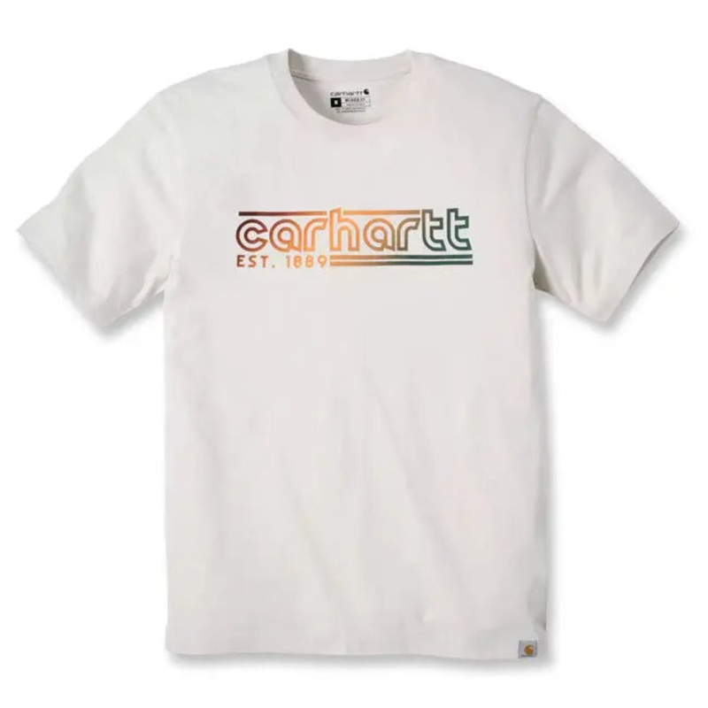 Carhartt Logo Graphic Short Sleeves T-Shirt Oat Milk