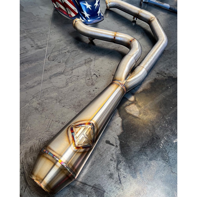 SP Concepts Lane Splitter Exhaust for M8 Softail w/ Factory Bags – Stainless Finish