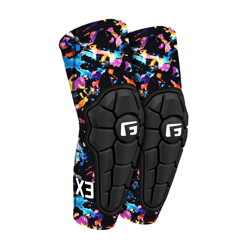 G-Form Pro-X3 Youth Cycle Elbow Guard Fun Drip Matt Black / White