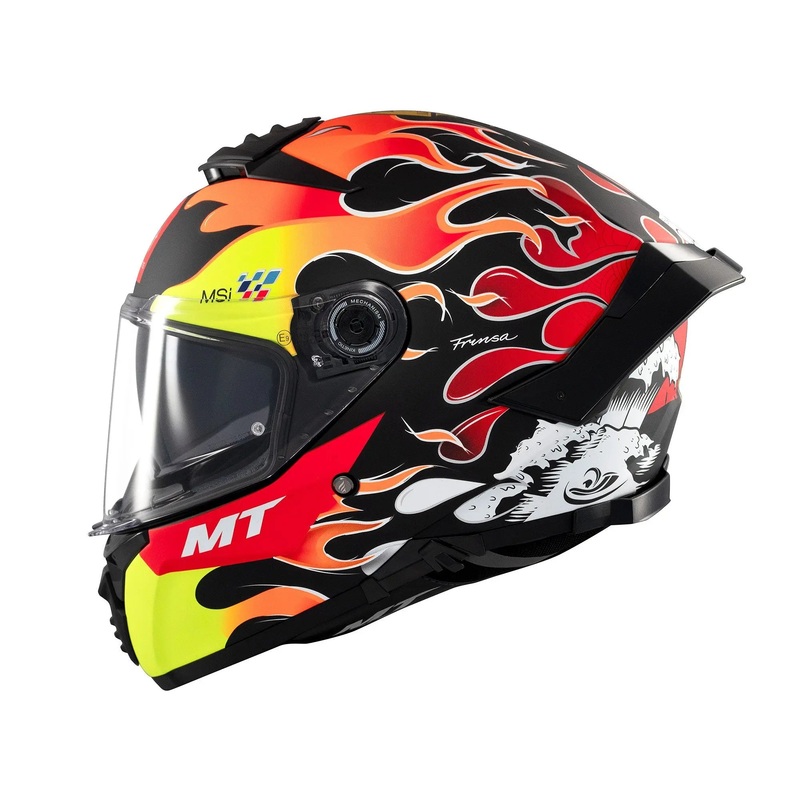MT Helmets Thunder 4 SV Yamanaka B3 Matt Fluo Yellow / Red