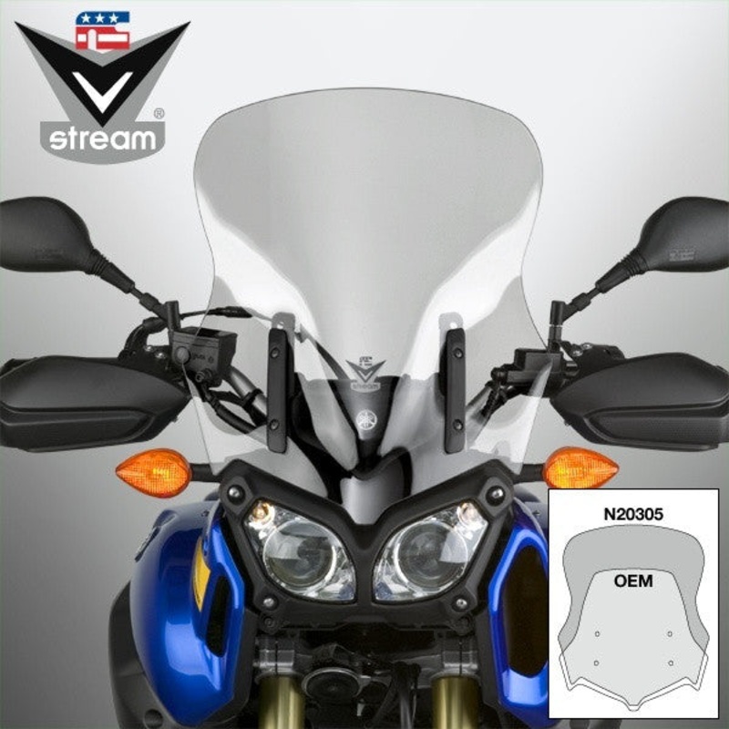 Yamaha XT1200 Super VStream Replacement Windscreen Sport / Tour Height Windshield Light Tint 2012 Up National Cyle N20305