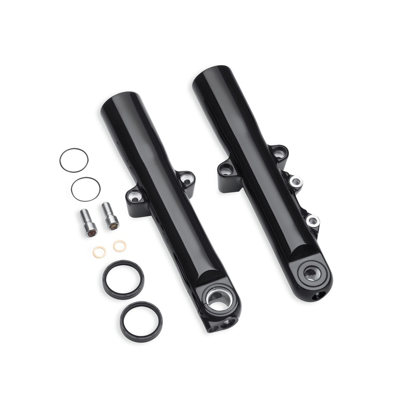 Harley Davidson 45500404 Gloss Black Lower Fork Sliders SLIDER,FR FORK,BLACK,REV