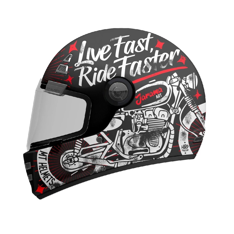 MT Helmets Jarama SV Art B5 Matt Black / Red