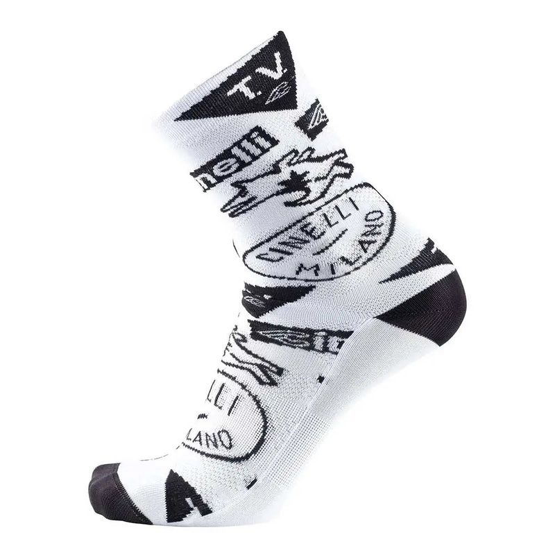 Cinelli Tempo Cycle Socks Black / White
