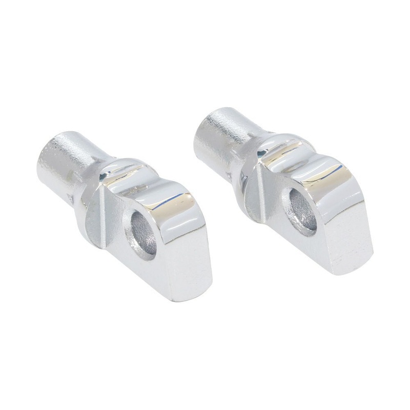 Tapered Male Mount Footpeg Adapters – Chrome.