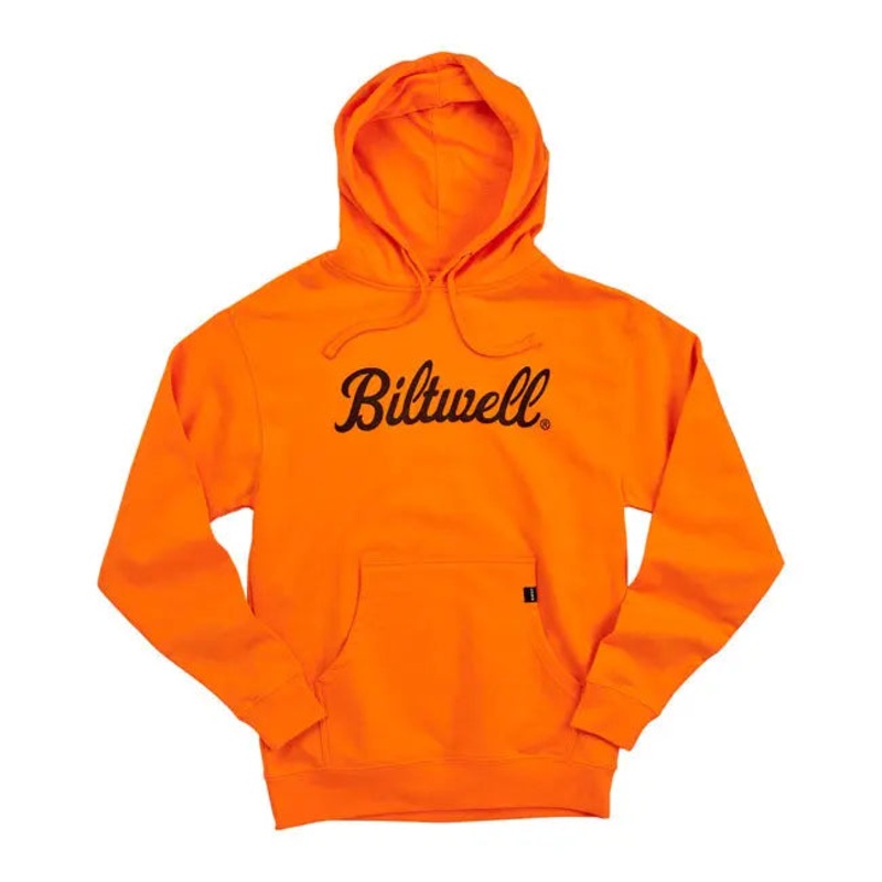 Biltwell Script Pullover Hoodie Hi-Vis Orange