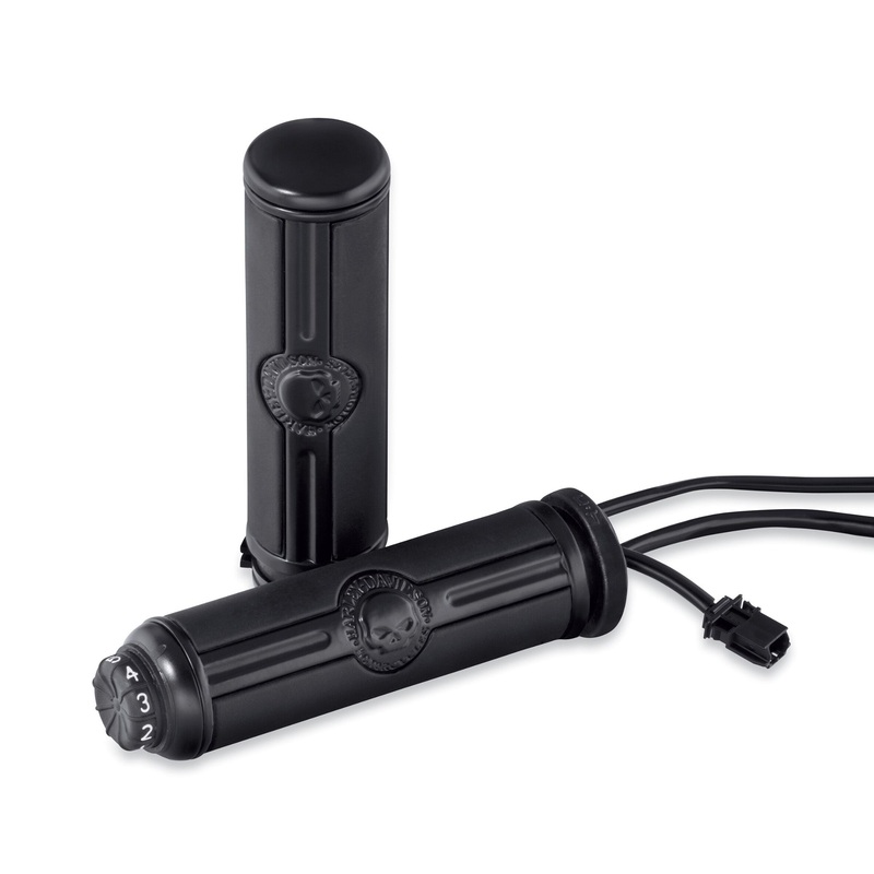 Harley Davidson 56100363 Willie G Skull Heated Hand Grips KIT,THROT/GRIP,HEATED,WGS,CBL,