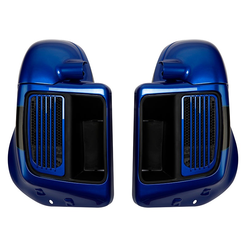 HR3 Candy Cobalt / Indigo Ink Vented Lower Fairing Kit For Harley Touring Models 2014-2023 (Fits water cooled models)