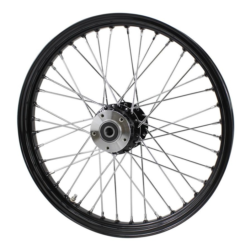 Black Front 40 Spoke Wheel 21″x2.15″ (fits Harley Softail 2000-2006, Dyna FXDWG 2000-2005)