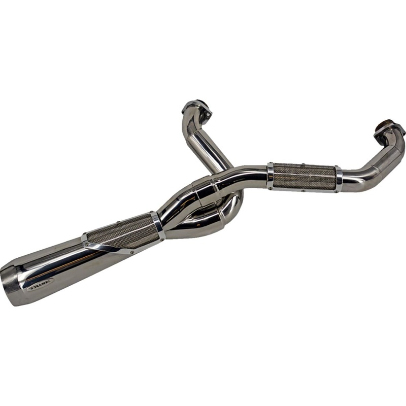 Big Sexy 2:1 Exhaust, Polished – 18+ Softail w/ Factory Saddlebags