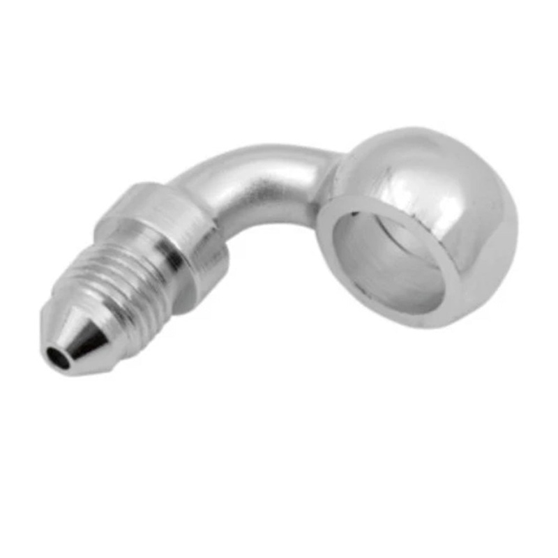Chrome Steel Banjo Fitting – 7/16″ – 90 Degree