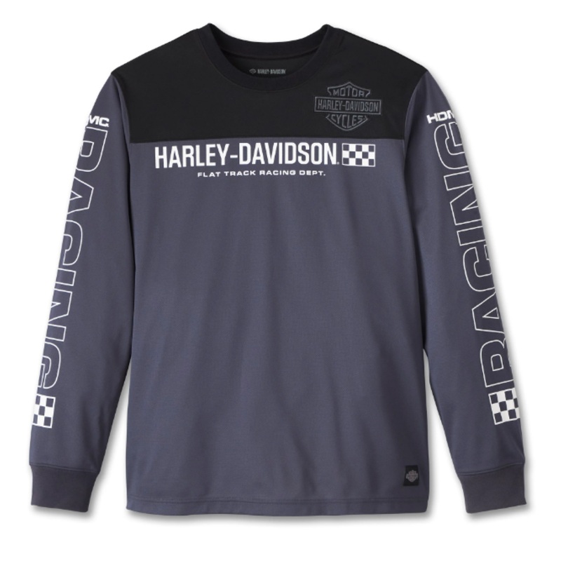 Genuine Harley-Davidson Men’s Blue Blazes Long Sleeve Racing Jersey 96441-24VM