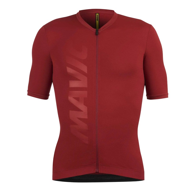 Mavic Aksium Short Sleeves Cycle Jersey Burgundy