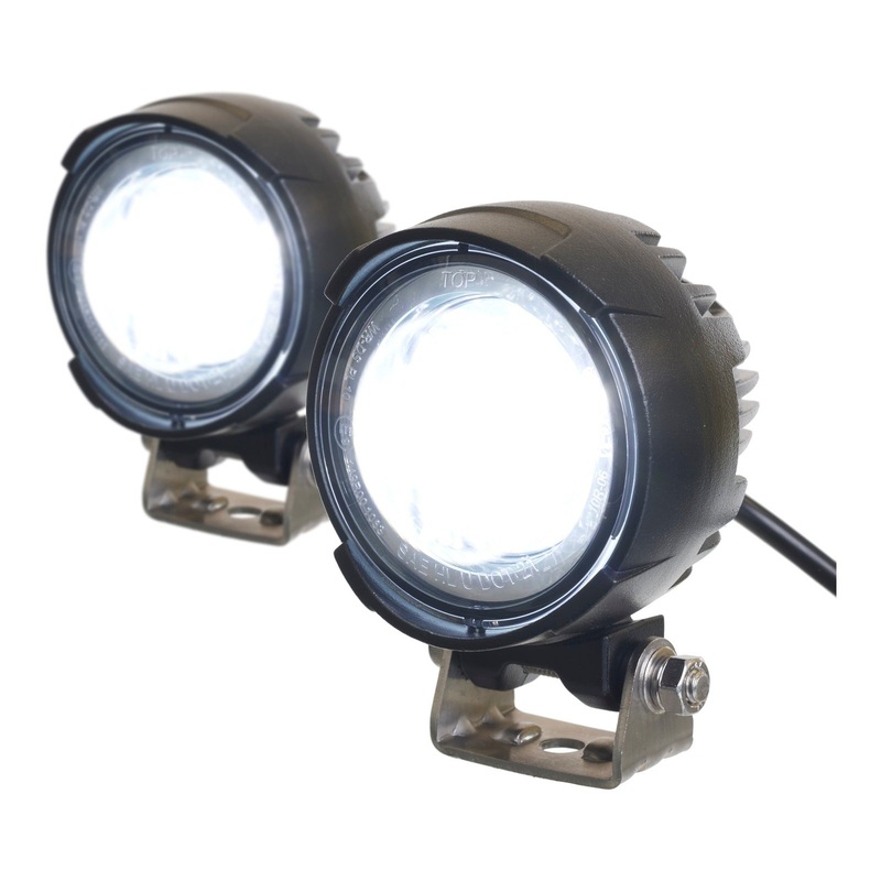 Whites LED Light 60mm Lens – Pair – Osram LED – with harness