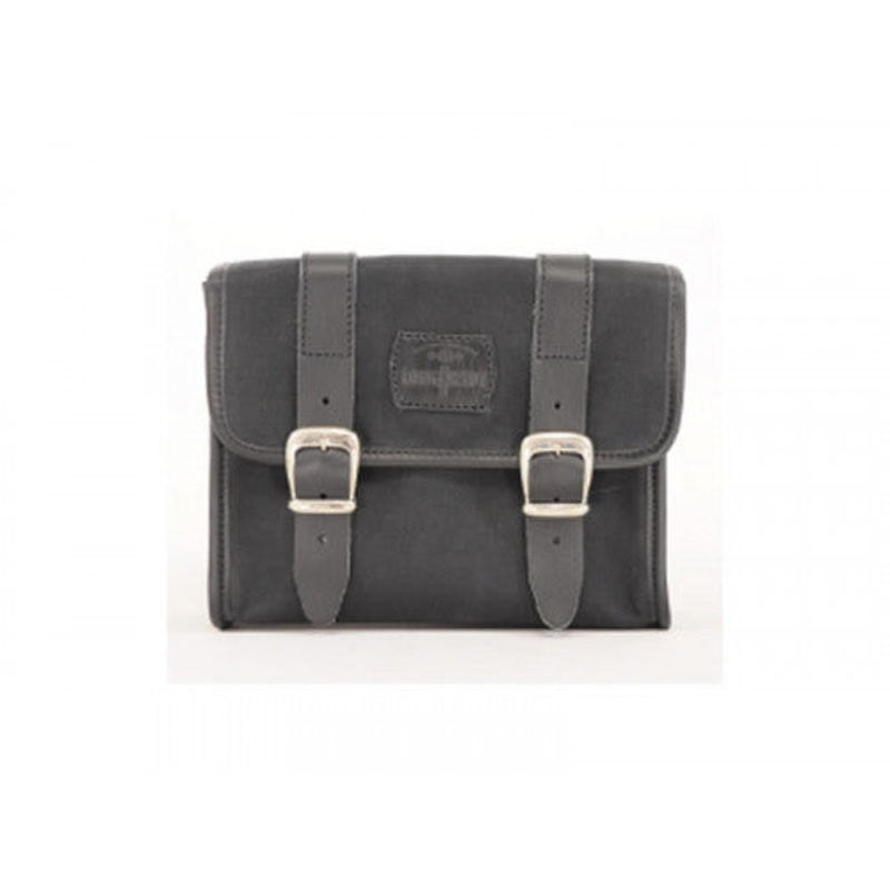 Longride Waxed Canvas Multifit Saddlebag Black – 4 Liters