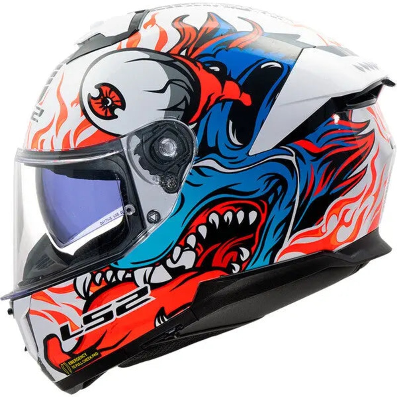 LS2 FF808 Stream 2 ECE 22.06 Inferno White / Blue