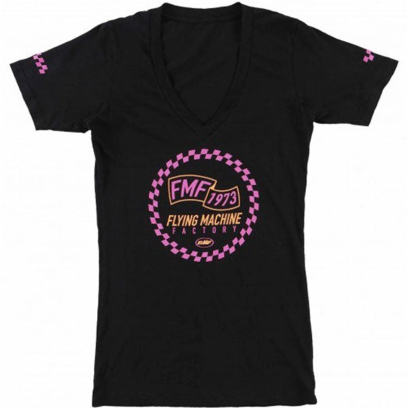 FMF – Flat Track V-Neck Tee (Womens)