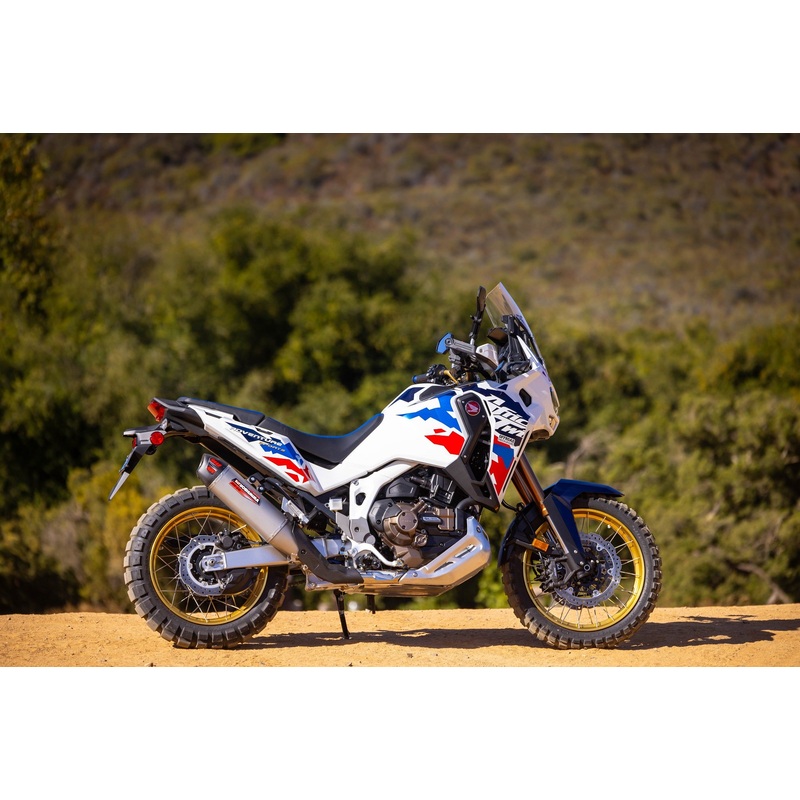 Africa Twin 20-25 RS-12 Stainless Slip-On Exhaust, w/ Stainless Muffler