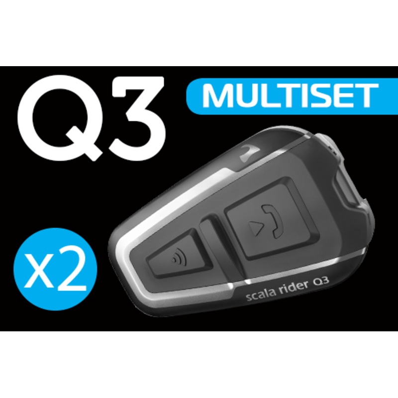 Cardo Scala Rider Q3 MultiSet Motorcycle Bluetooth Helmet Headset System – BTSRQ3MS