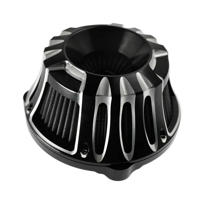 Hollow Air Cleaner Grey Intake Filter Fit Sportster XL 883 1200 2004-2022