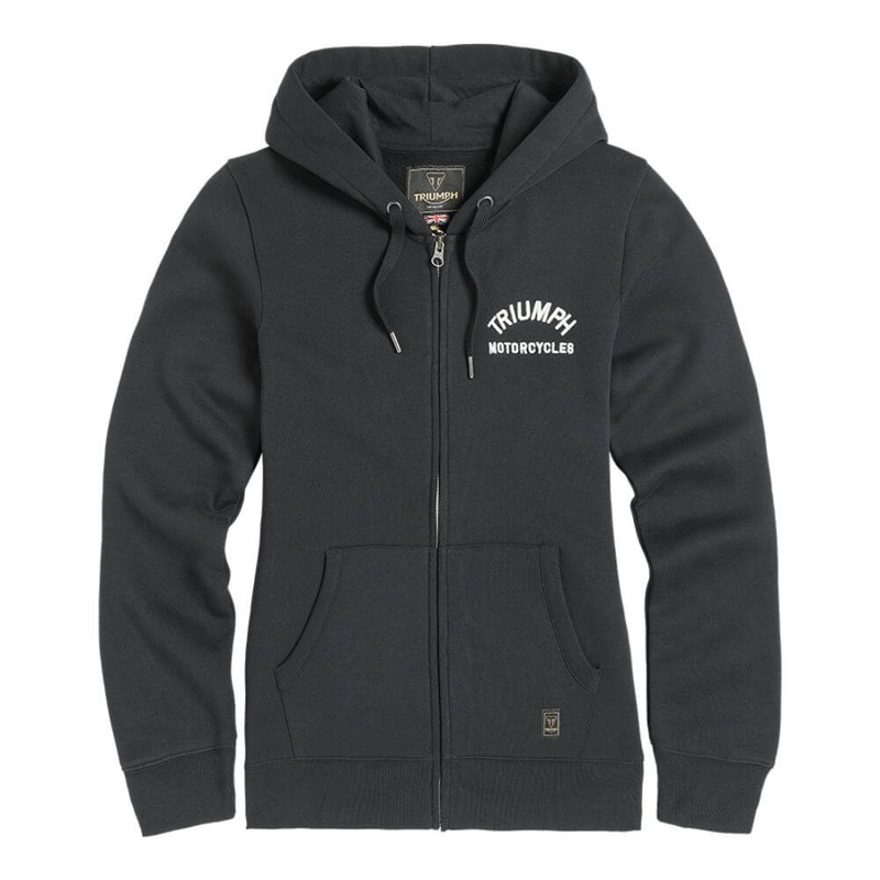 Ladies Lilly Full Zip Hoodie Jet Black / Bone