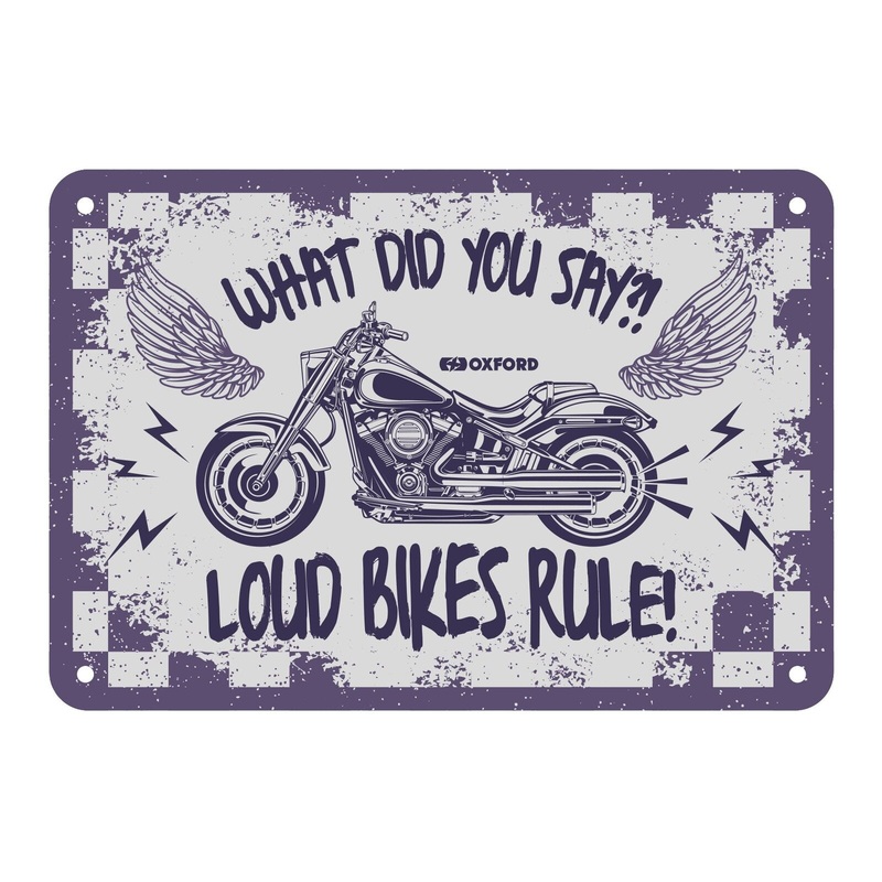Oxford Garage Metal Sign: “What Did You Say”