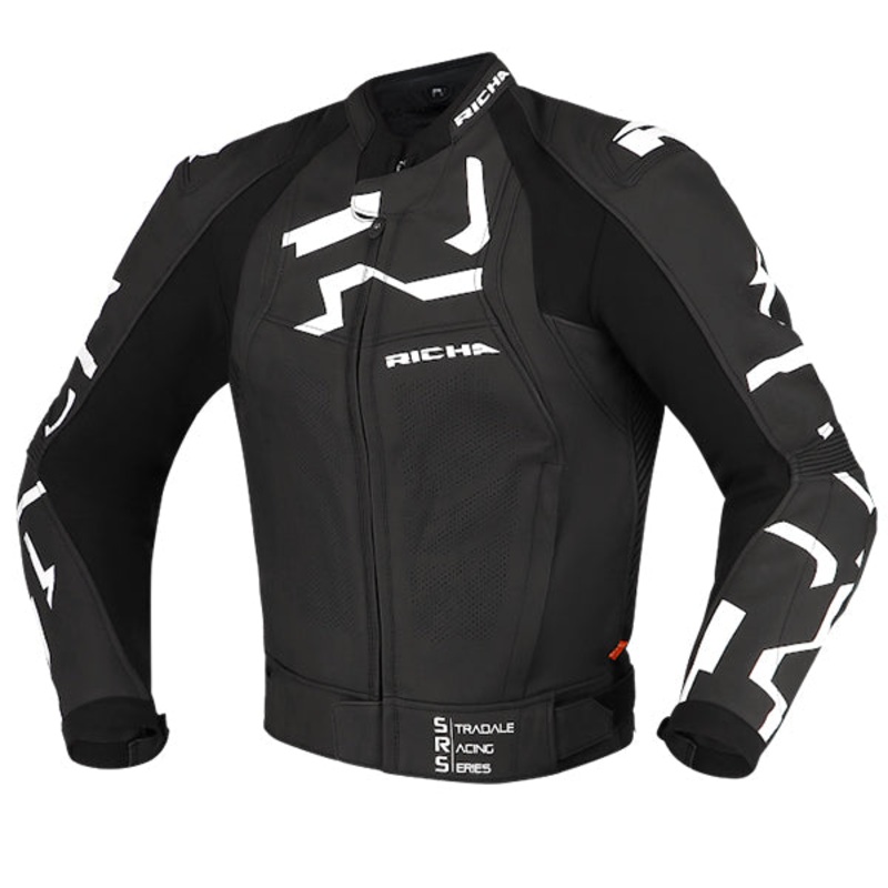 Richa Stradale Leather Jacket Black / White