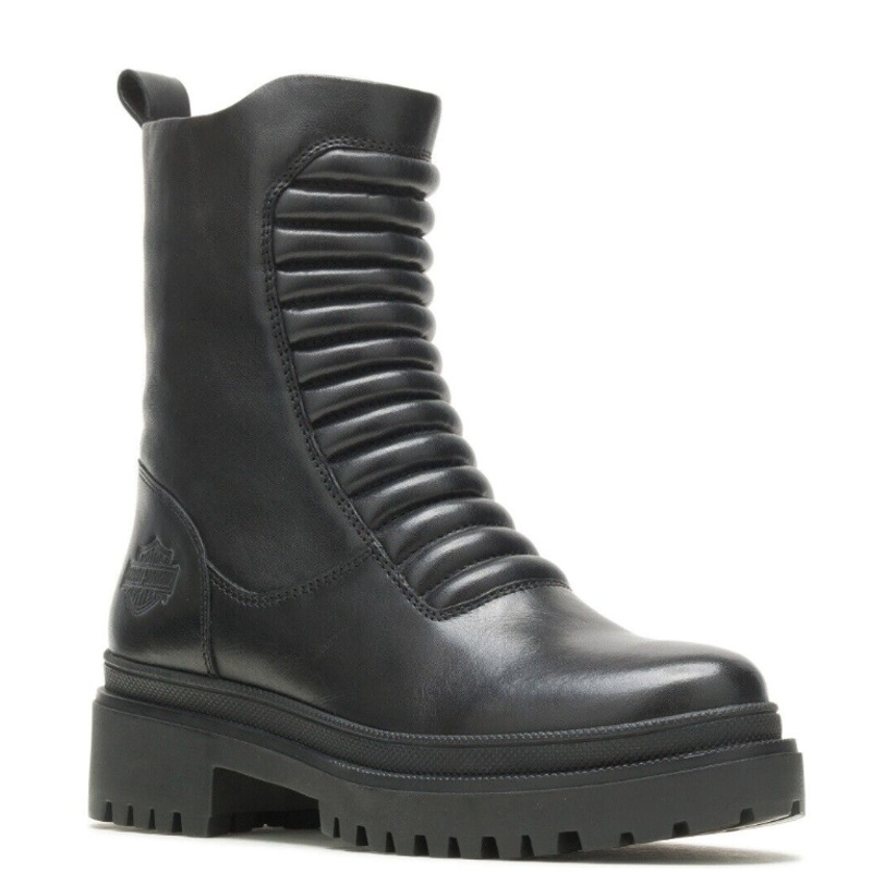 Harley-Davidson Women’s Kamton 7-Inch Black Motorcycle Boots, D87215