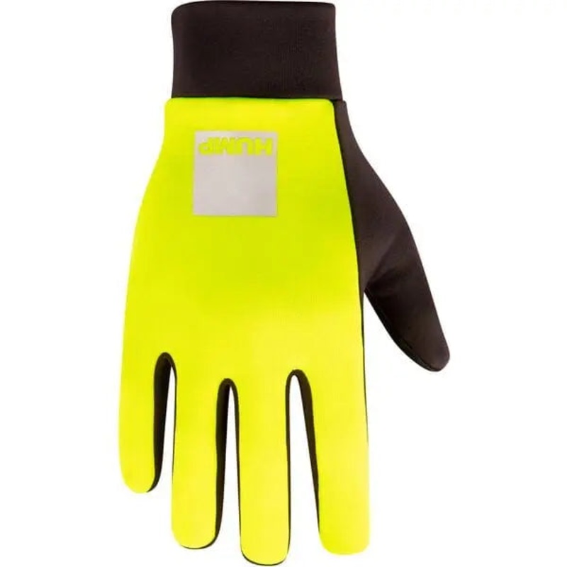HUMP Pocket Thermal Reflective Cycle Gloves Black / Hi-Viz Yellow