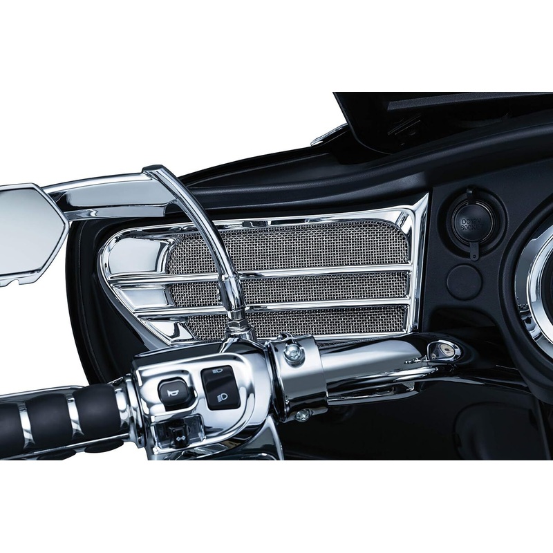 Kuryakyn 5630  Indian Chieftain & Roadmaster Speaker Grills chrome  Fits all  14