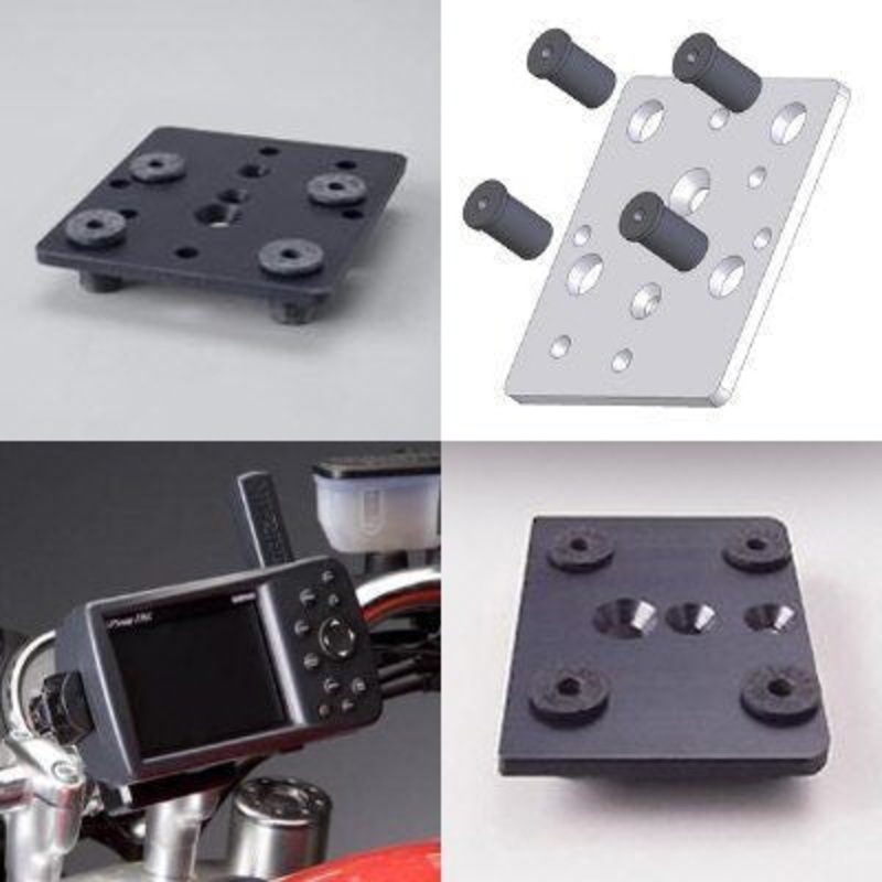 Small Phone GPS sat-Nav  Accessory Top Plate- Black