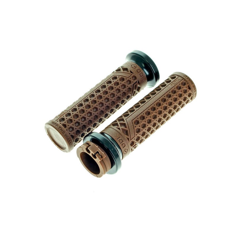 Vans Signature Lock-On Handgrips – Brown/Black. Fits H-D with Throttle Cable.