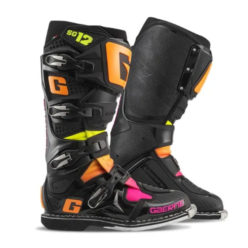 Gaerne SG-12 MX Boots Black / Orange / Pink