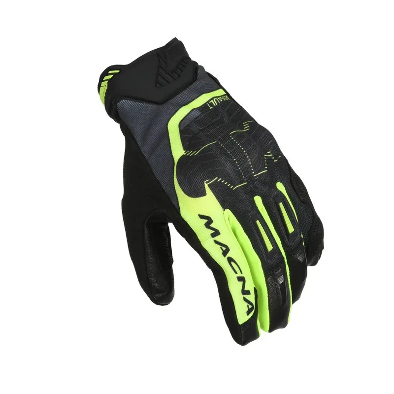 Macna Assault 2.0 Short Textile Gloves Black / Fluo Yellow