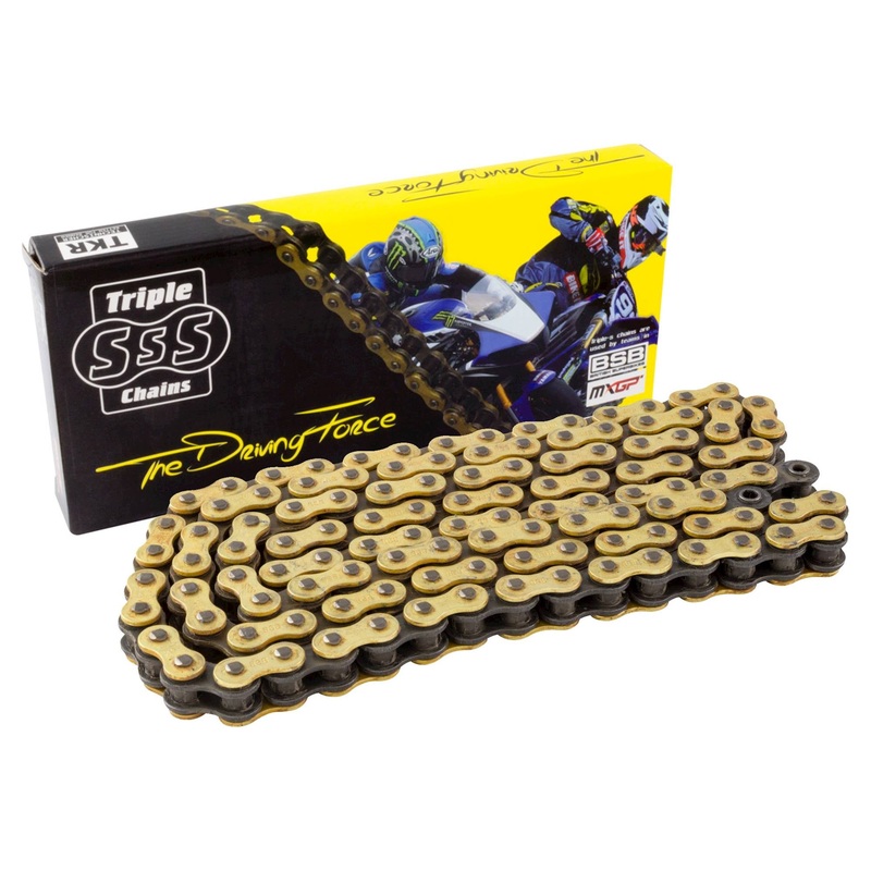 Motorcycle O-Ring Chain Gold 525-120 Link Csk Comp