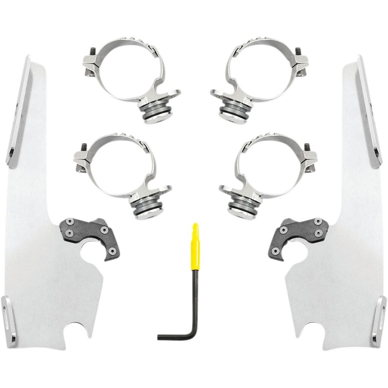 Memphis Fats / Slim Trigger-Lock Mounting Hardware, Polished – 16-22 Sportster