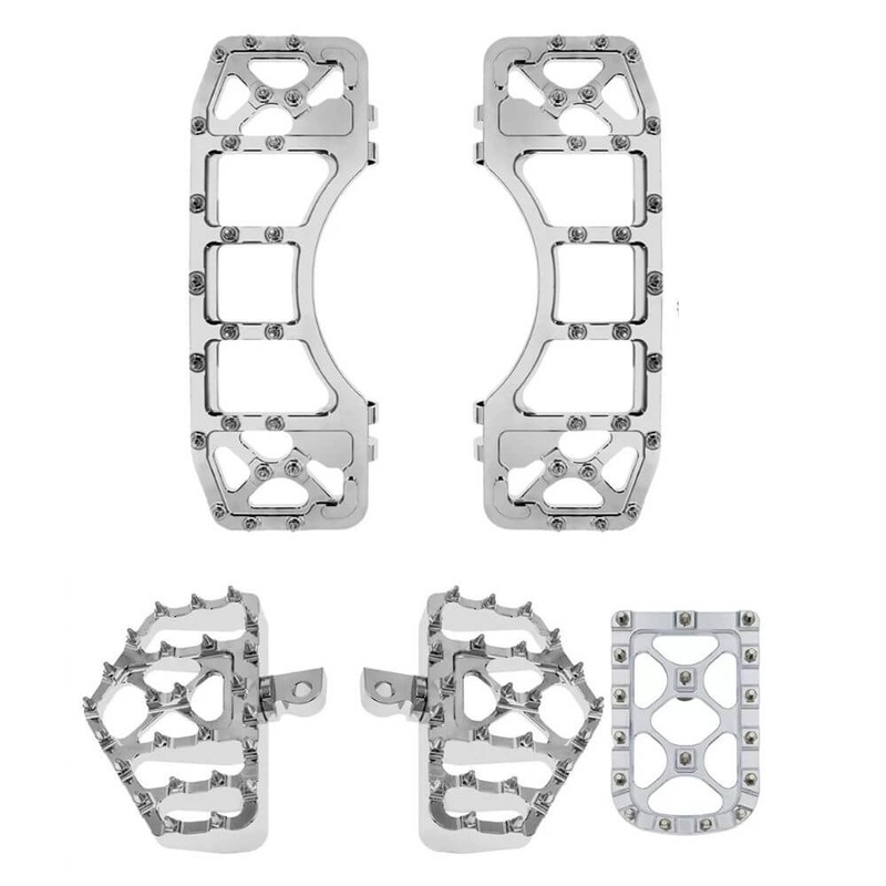 Wide Floorboards MX Offroad Front Rear Footboards Brake Pedal for Harley Touring Dyna | Mactions