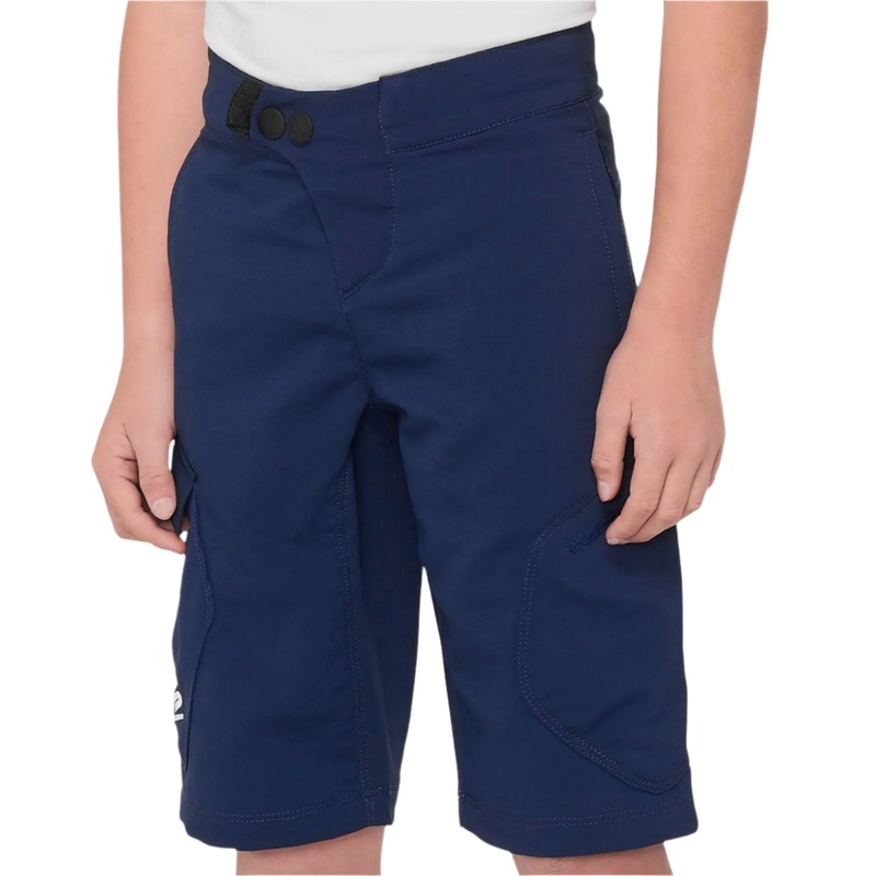 100% Ridecamp Youth Cycle Shorts Navy