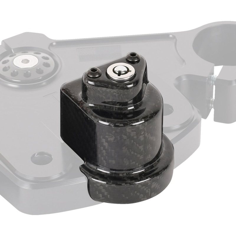 Carbon Fiber OEM Lock Cover, Gloss Twill Weave Carbon – 24+ Touring