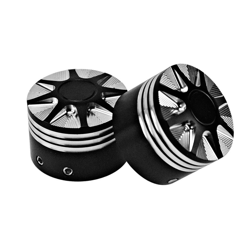 Front Axle Nut Covers Fit Harley Sportster Dyna Softail Fat Boy Touring Glide | Mactions