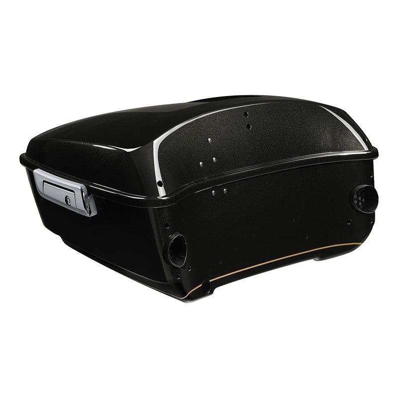 HR3 Black Quartz 2016UL King Size Tour Pack Luggage  with Speaker Cut Outs For 14-24 Harley Touring