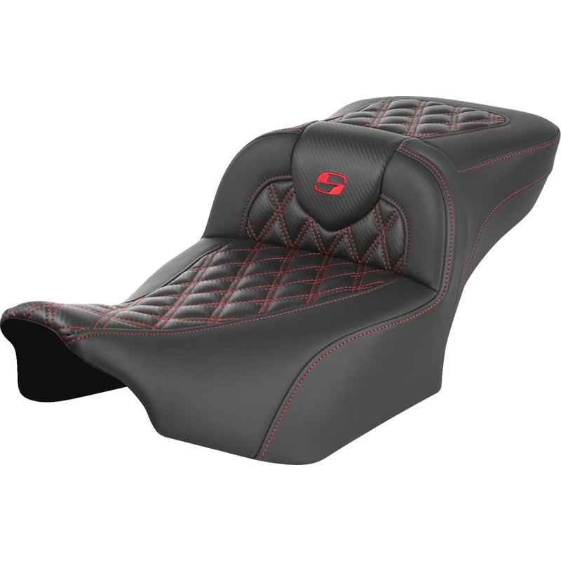 Roadsofa Extended Reach CF LS Seat, Red Stitch – 23+ Touring