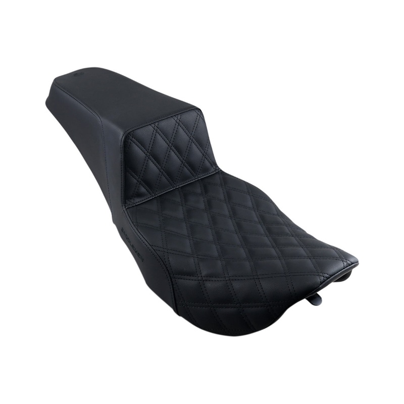SADDLEMEN – Step-Up Seat  Front Lattice Stitch – FLHR/FLHX – Black
