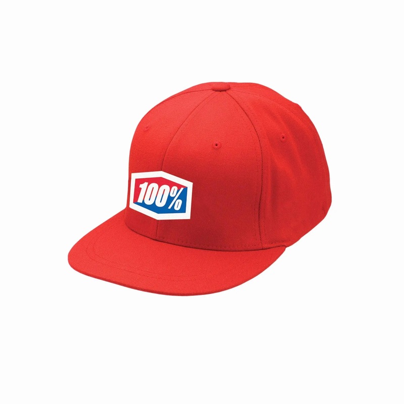 100% J-Fit Flexfit Hat Red