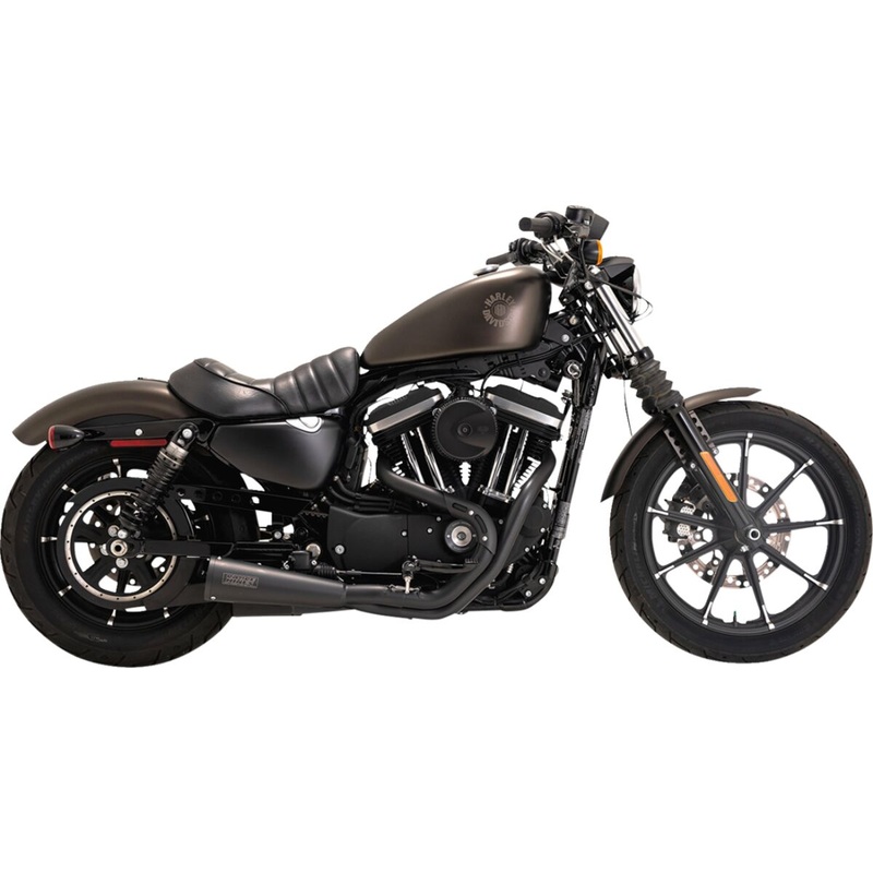 Exhaust 2 Into 1 Stainless Upsweep Black Sportster